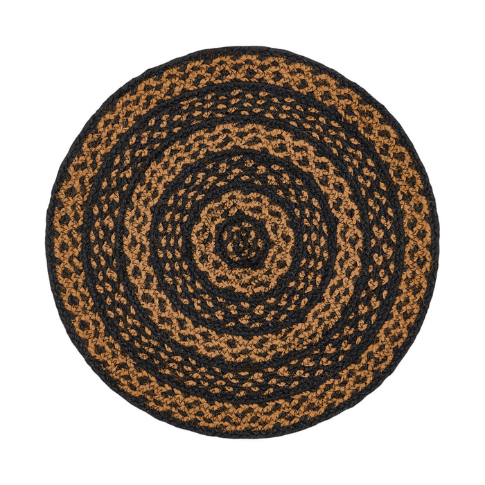 Black & Tan Jute Trivet 15