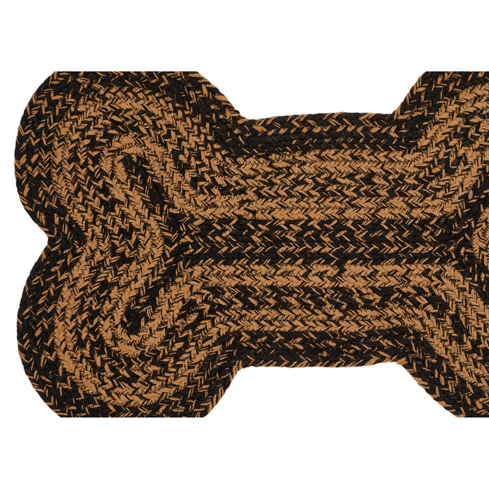 Black & Tan Indoor/Outdoor Medium Bone Rug 15x23