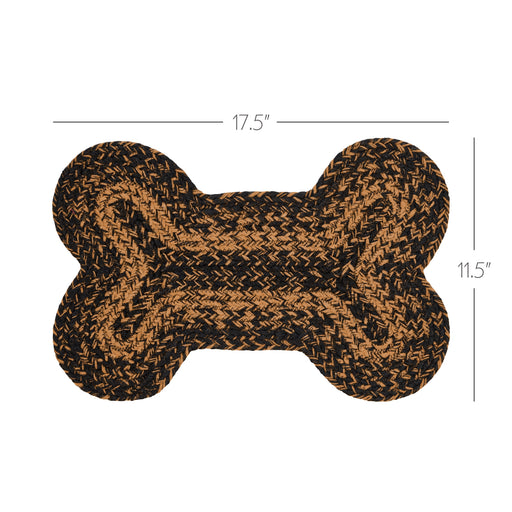 Black & Tan Indoor/Outdoor Small Bone Rug 11.5x17.5