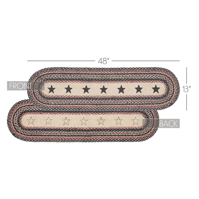 Colonial Star Jute Oval Runner 13x48