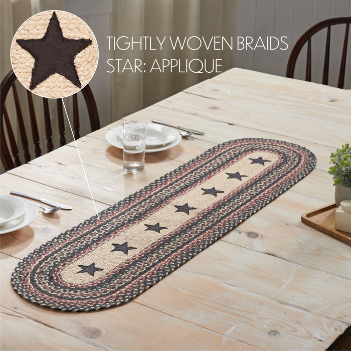 Colonial Star Jute Oval Runner 13x48