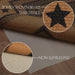 Farmhouse Jute Rug Rect Stencil Stars w/ Pad 60x96