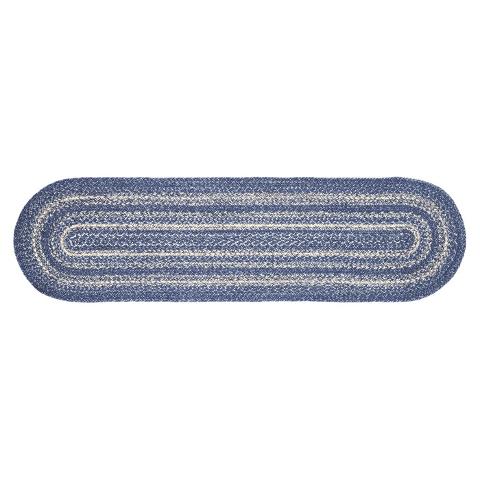 Great Falls Blue Jute Oval Runner 13x48