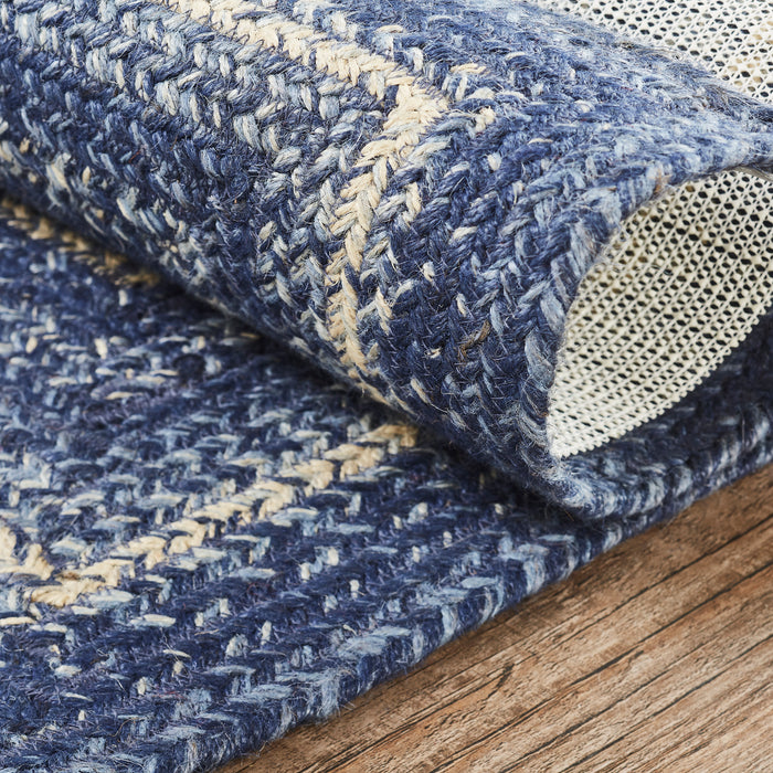 Great Falls Blue Jute Rug/Runner Rect w/ Pad 24x78