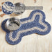 Great Falls Blue Indoor/Outdoor Small Bone Rug 11.5x17.5