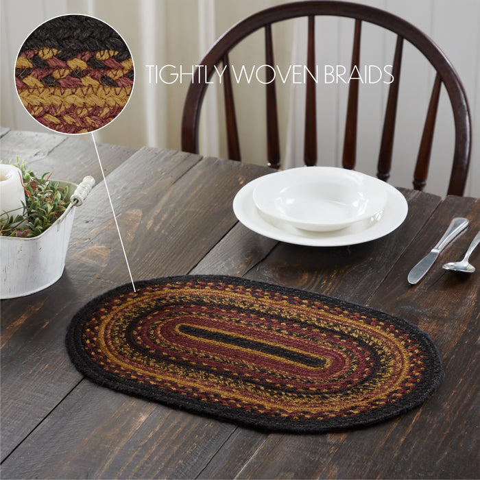 Heritage Farms Jute Oval Placemat 10x15