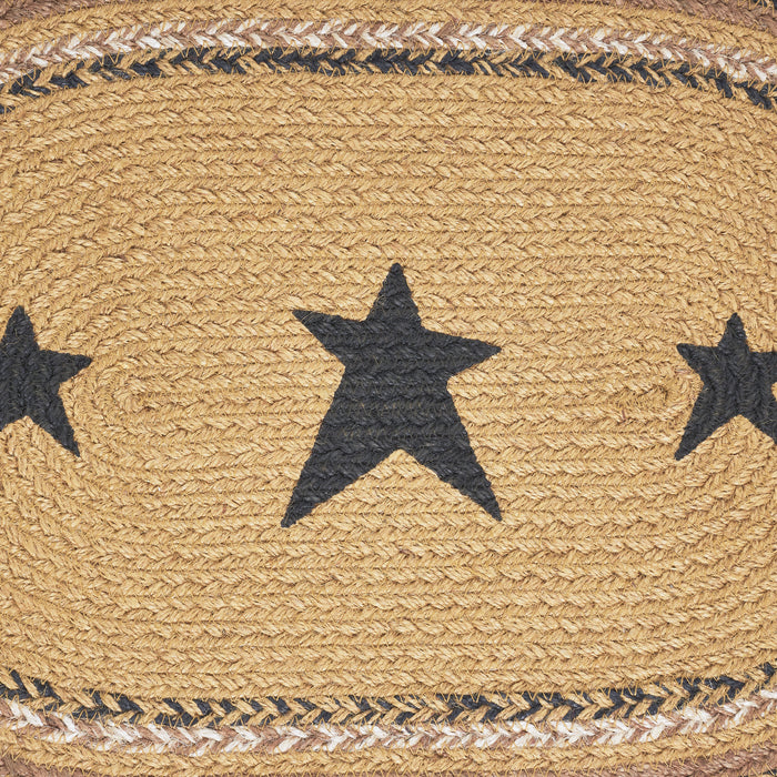 Kettle Grove Jute Placemat Stencil Stars 12x18