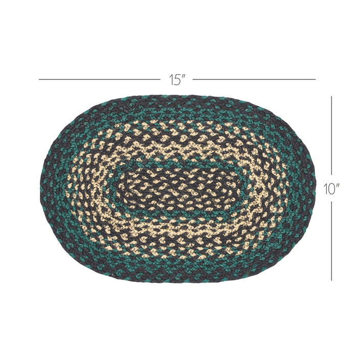 Pine Grove Jute Oval Placemat 10x15