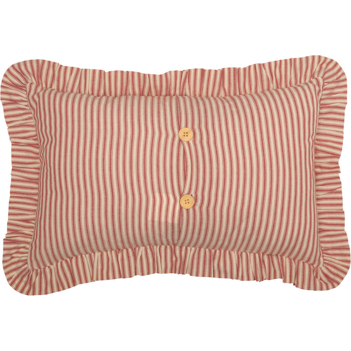 Sawyer Mill Red Ticking Stripe Fabric Pillow Cover 14x22