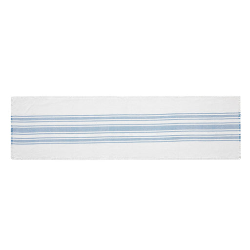 Antique White Stripe Blue Indoor/Outdoor Runner 12x48