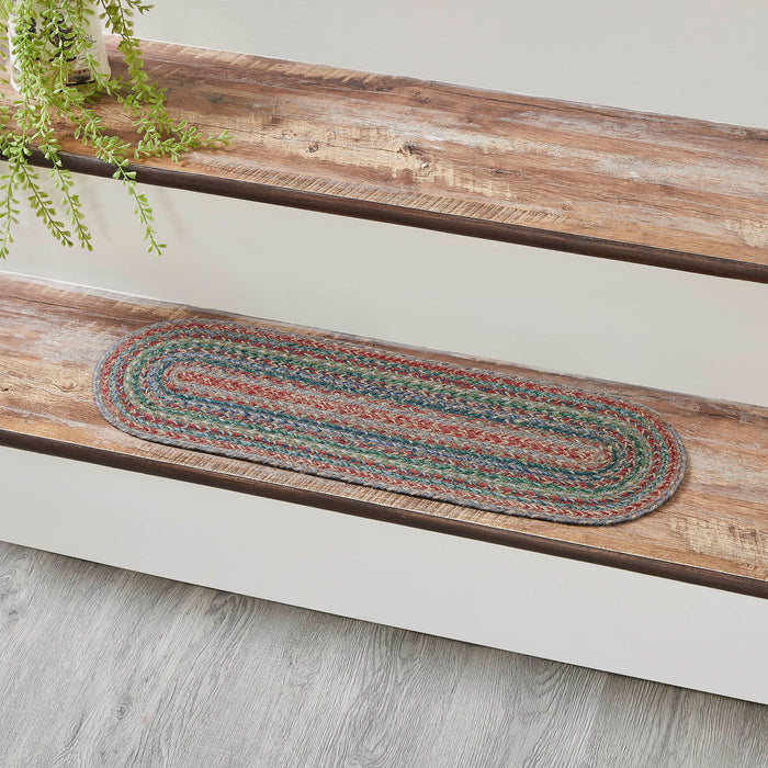 Multi Jute Stair Tread Oval Latex 8.5x27