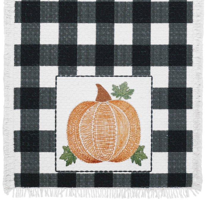 Annie Black Check Pumpkin Runner 8x24