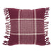 Eston Burgundy Tan Plaid Pillow 12x12