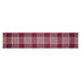 Eston Burgundy Tan Plaid Runner 12x60