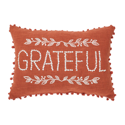 Grateful Pom Pom Pillow 14x20