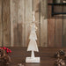 Star Top Christmas Tree Narrow White Wooden Figurine 12.5x3.25x2.25