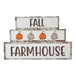 Fall Farmhouse Pumpkins Block Sign Set of 3 Sizes