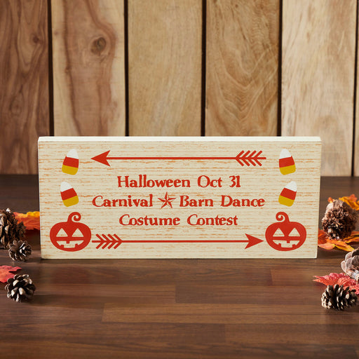 Halloween Carnival MDF Sign 7x16x1