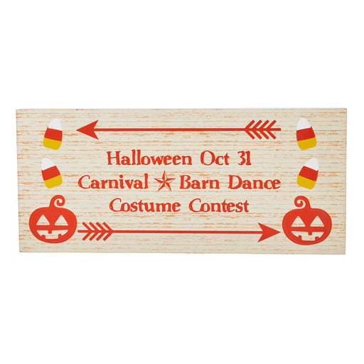 Halloween Carnival MDF Sign 7x16x1