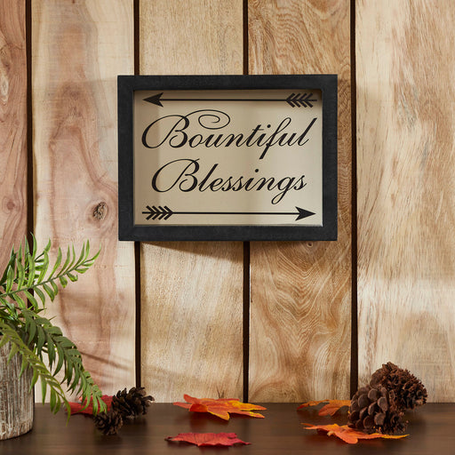 Bountiful Blessings w/ Arrows MDF Wall Sign 8x10.5x1.5