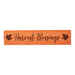 Harvest Blessings Fall Leaves MDF Sign 2.75x13