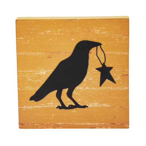 Prim Star Raven Mustard Base MDF Sign 5x5