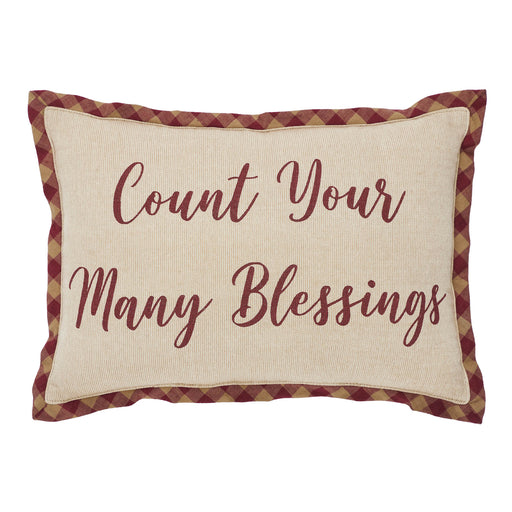 Harvest Blessings Count Your Many Blessings Pillow 9.5x14