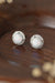 925 Sterling Silver Platinum-Plated Opal Round Stud Earrings White One Size