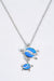 Opal Turtle Pendant Necklace Blue One Size
