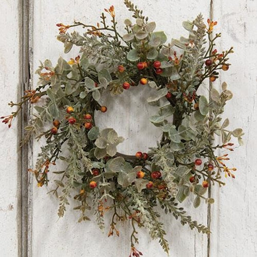 Rusty Eucalyptus Candle Ring 3"