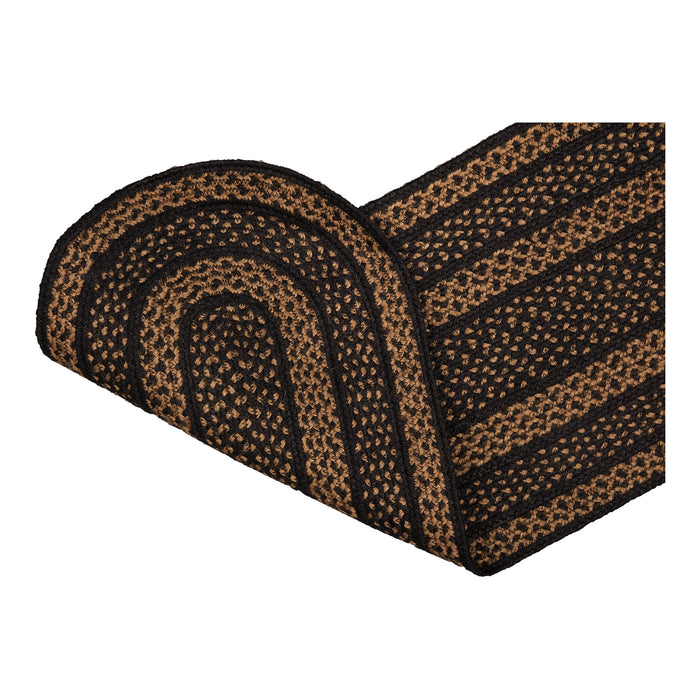 Black & Tan Jute Runner 13x48