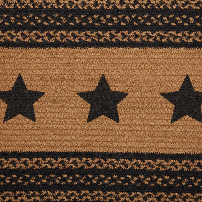 Farmhouse Jute Runner Stencil Stars 13x36