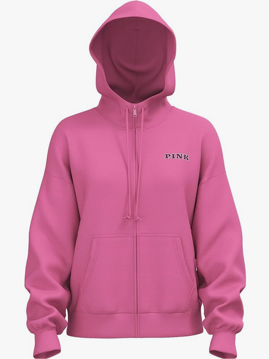 PINK Victoria’s Secret Embroidered Logo Jacket Hooded