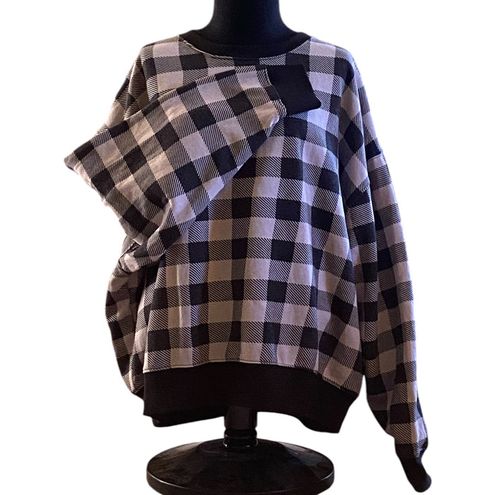 Victorias Secret PINK Buffalo Plaid Sweatshirt gray