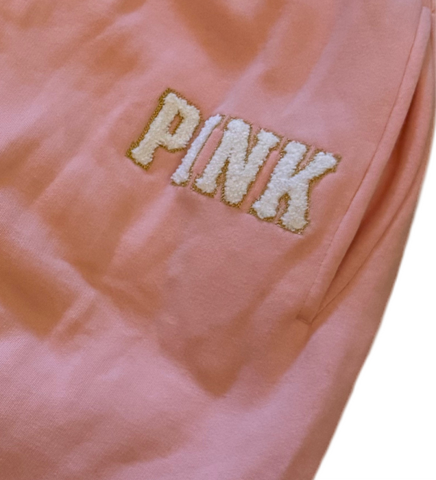 PINK Victoria’s Secret Fleece Chenille Logo sweatpant XXL