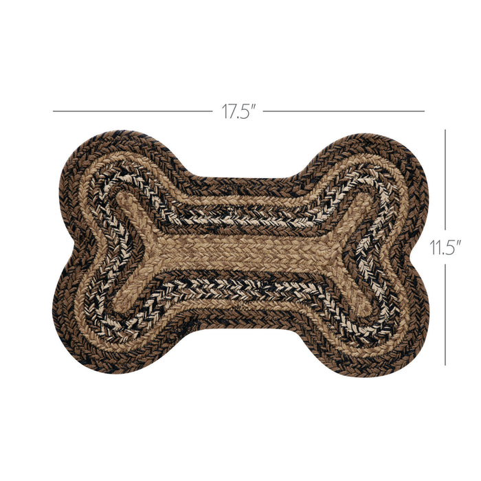 Espresso Indoor/Outdoor Small Bone Rug 11.5x17.5