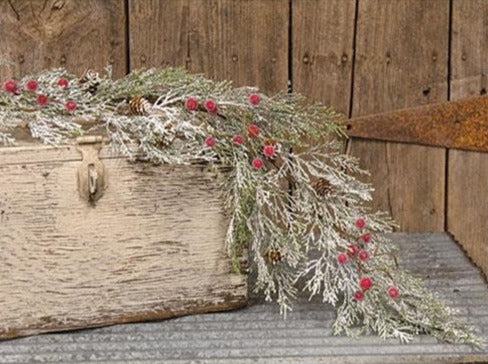 Snowy Cypress & Sugar Berry Garland