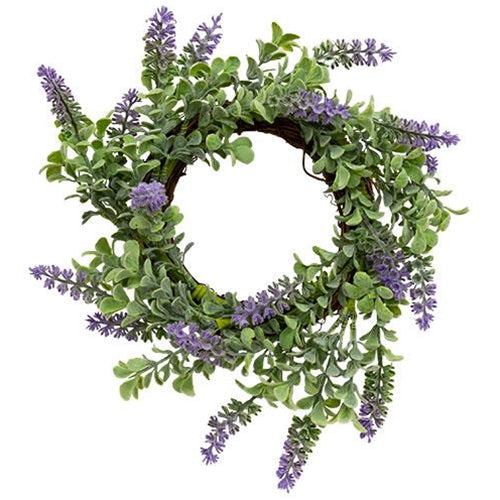 Purple Sage Boxwood Candle Ring