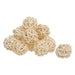 12/Set Ivory Twiggy Rattan Balls 1.25"