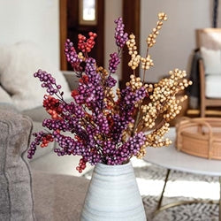 Canella Berries Spray 25" Coral