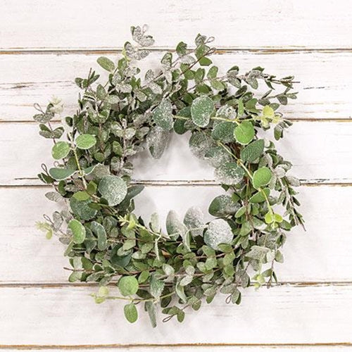 Snowy Eucalyptus Wreath 18"