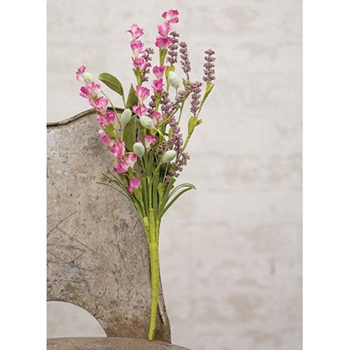 Pink Cluster Flowers with Heather Pick