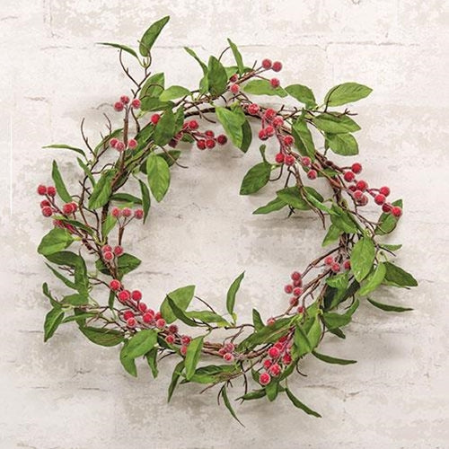 Burgundy Sugar Berry & Herb Wreath