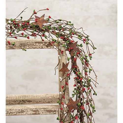 Pip Berry Garland With Stars Holiday Combo 40"