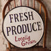 Fresh Produce Metal Sign