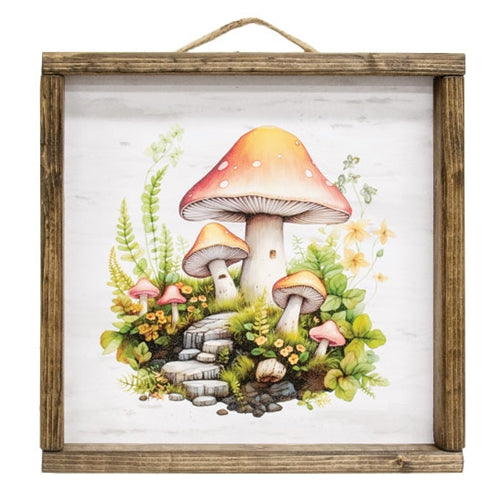 Mushroom Patch Framed Print 12x12