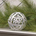 White Distressed Metal Snowflake Sphere 4"