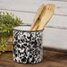 Black Splatter Enamelware Utensil Holder