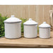 3/Set Gray Rim Enamelware Canisters