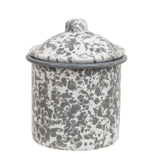 3/Set Gray Splatter Enamelware Canisters